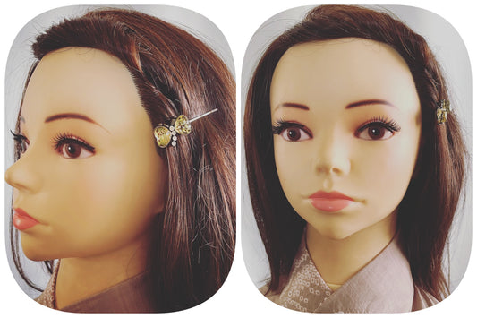 Hairpin Gorgeous Musical Note Butterfly Green TAMARUSAN