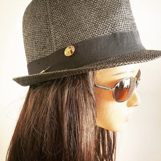 Hat Pin Musical Note Lapel Pin Yellow TAMARUSAN