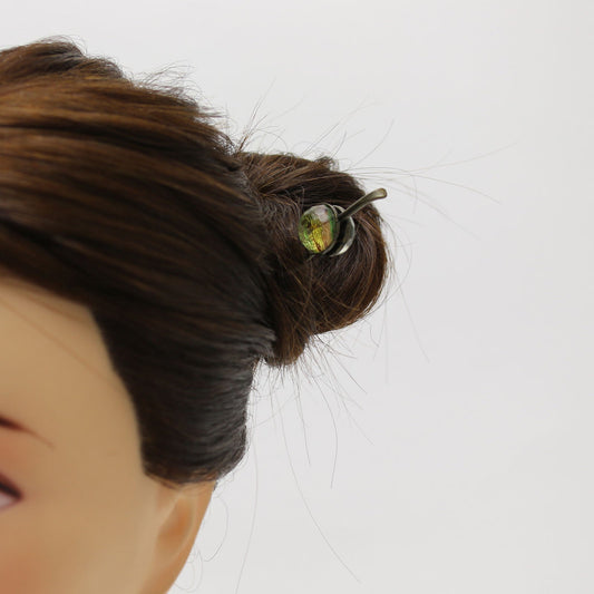 Double Prong Hair Stick Green Japanese Style TAMARUSAN