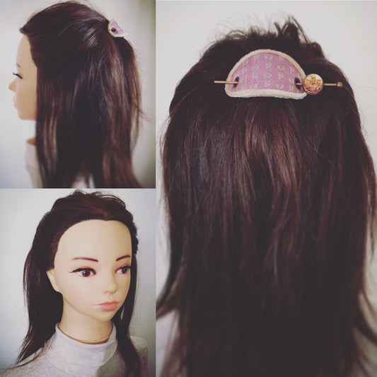 Hairpin Barrette Musical Note Pink TAMARUSAN
