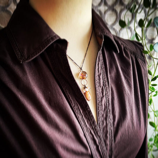 Necklace Pink Musical Note TAMARUSAN