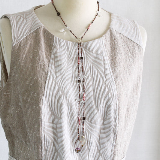 Long Necklace Musical Note Pink TAMARUSAN