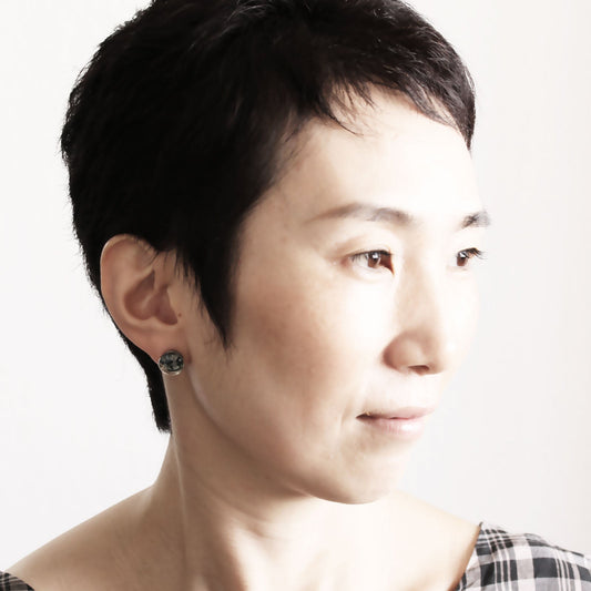 Pierce Earrings Green Musical Note TAMARUSAN