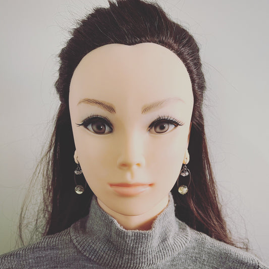 Hook Pierced Earrings Musical Note Blue Light Crystal Hook Hoop TAMARUSAN