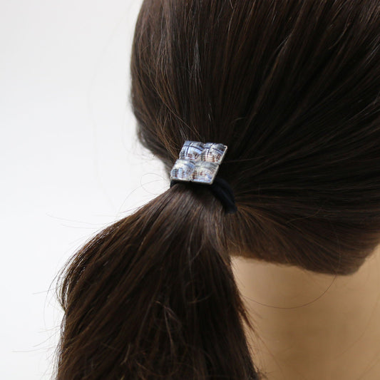 Hair Simple Elastic Musical Note Light Blue TAMARUSAN