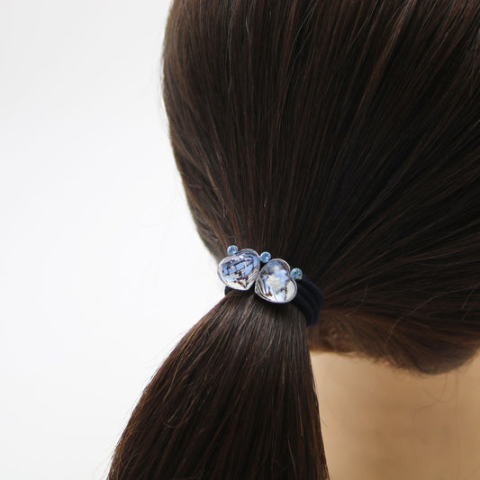 Hair Elastic Musical Note Blue Heart Simple TAMARUSAN