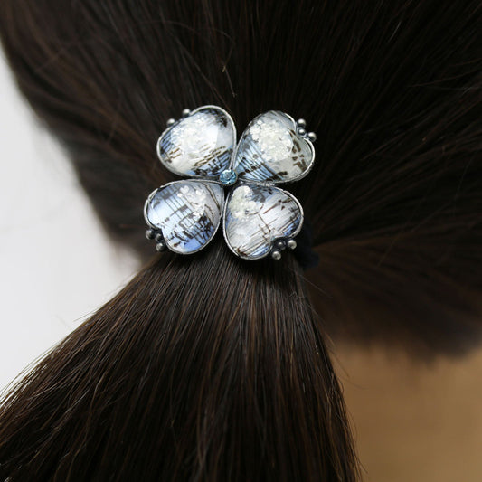 Gorgeous Hair Elastic Blue Flower Musical Score TAMARUSAN