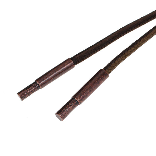 Silk Braid Bolo Tie Garnet Pink Musical Note Brown TAMARUSAN