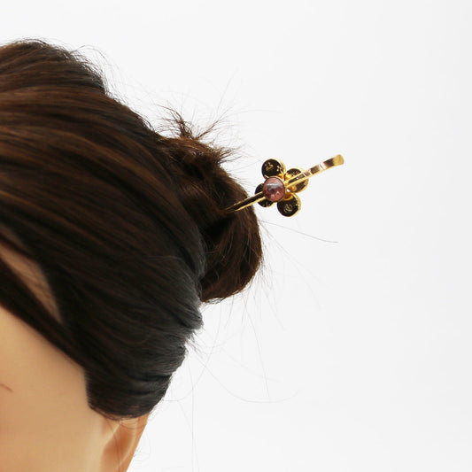 One Stick Hairpin Gold Pink TAMARUSAN