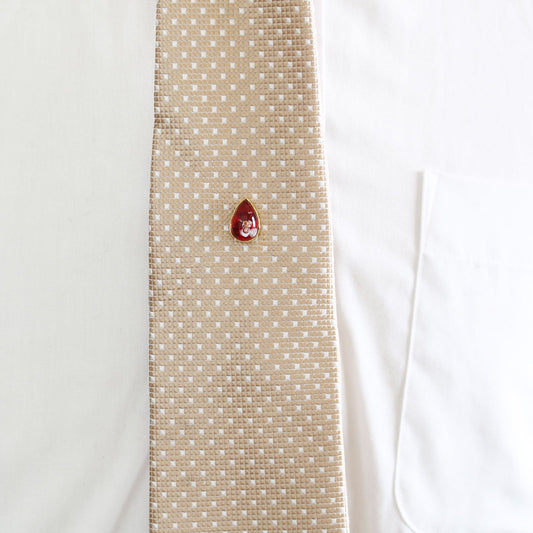 Tie Tack Red 24k Gold Men's Accessory TAMARUSAN