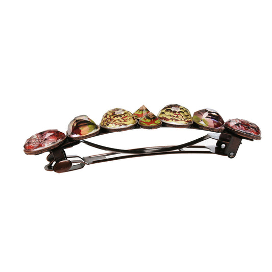 Barrette Fashionable Red Handmade TAMARUSAN