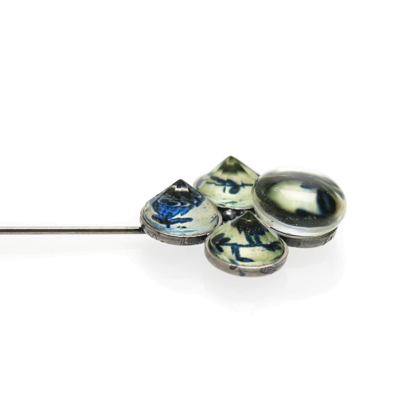 Ornamental Hatpin Blue Flower TAMARUSAN
