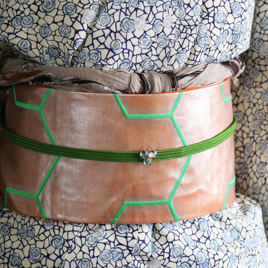 Obidome Blue Flower Kimono TAMARUSAN