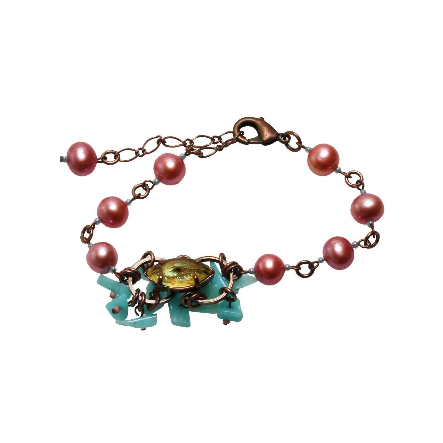 Bracelet Freshwater Pearl Pink Amazonite TAMARUSAN