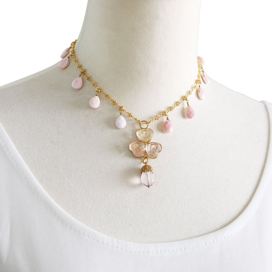 Choker Shell Pink Violet Pollen Gold TAMARUSAN