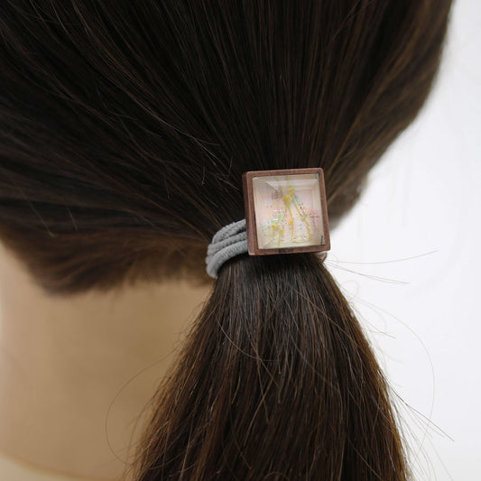Simple Pollen Elastic Pink Handmade Square TAMARUSAN