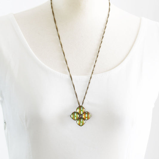 Brooch Necklace Cicada Green 2Way TAMARUSAN