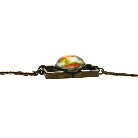 Eyeglass Chain Ciccada Green Antique Style TAMARUSAN