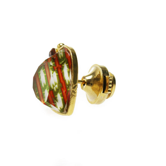 Pin Brooch Cicada Green Heart TAMARUSAN