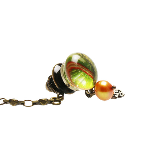 Tie Tack Cicada Freshwater Pearl Green TAMARUSAN