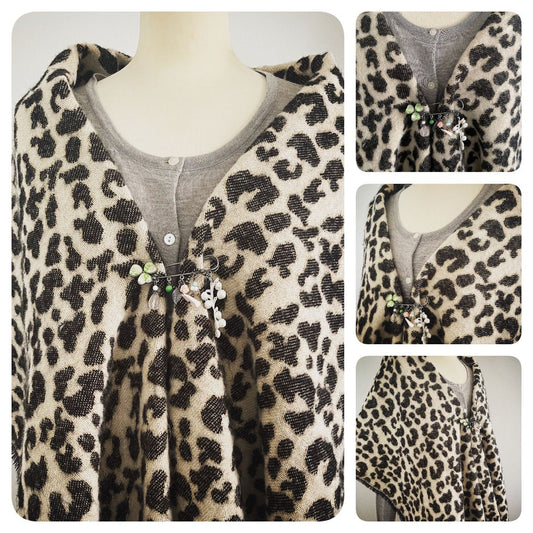 Quilt Pin Brooch Violet Rose Tree Shell Turquoise Blue TAMARUSAN