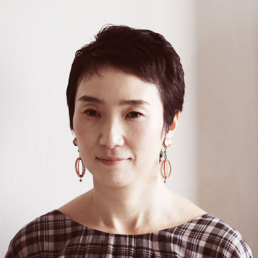 Earrings Pink Coral Turquoise Rose TAMARUSAN