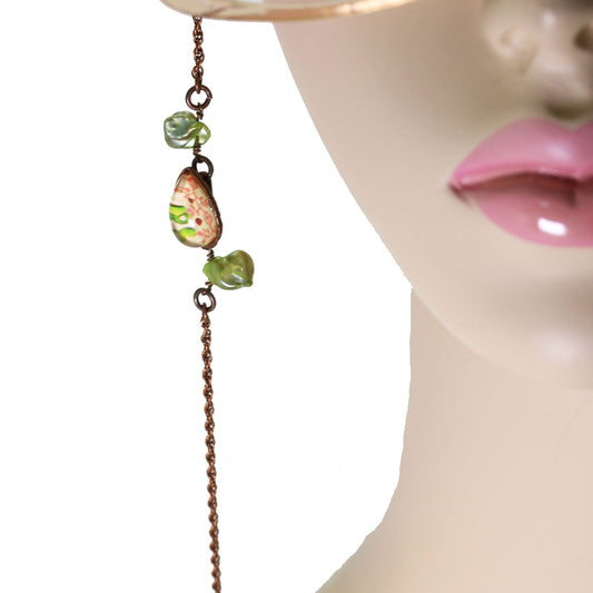 Eyeglass Chain Rose Beige Antique Finished TAMARUSAN