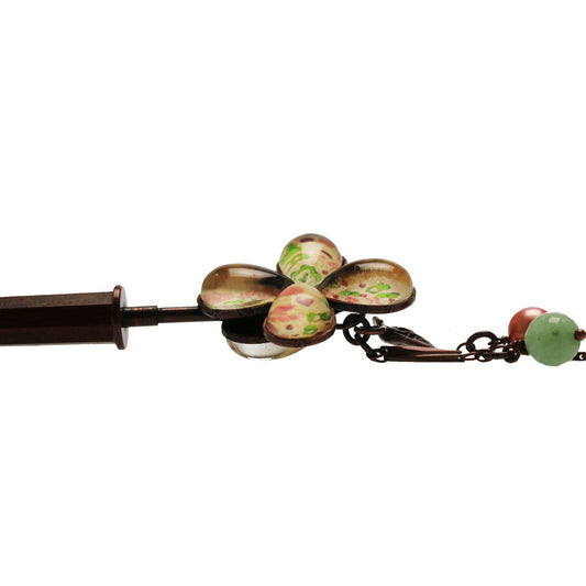 Changeable Ornament Hairpin Beige Flower TAMARUSAN