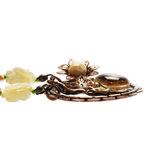 Natural Stone Choker Shell Orange TAMARUSAN