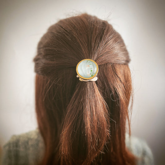 Hair Elastic Rose 24k Light Blue Simple TAMARUSAN