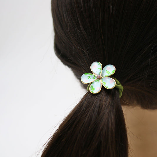 Gorgeous Hair Elastic Rose Light Blue Flower Gift TAMARUSAN