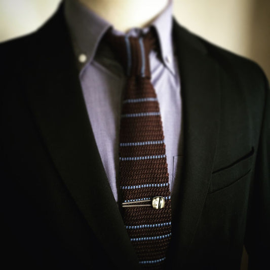 Simple Tie Clip Rose Tree Black Gift TAMARUSAN