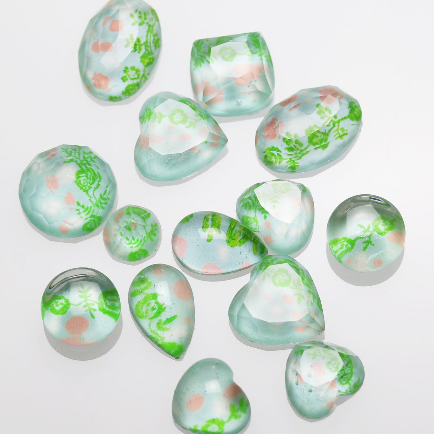 Quilt Pin Brooch Violet Rose Tree Shell Turquoise Blue TAMARUSAN