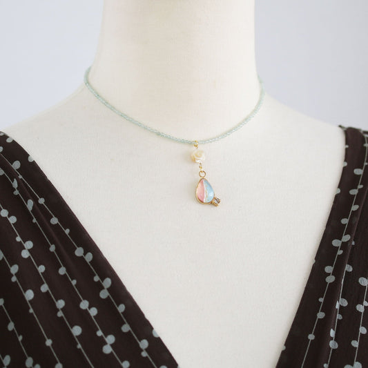 Choker Aventurine Blue Topaz TAMARUSAN