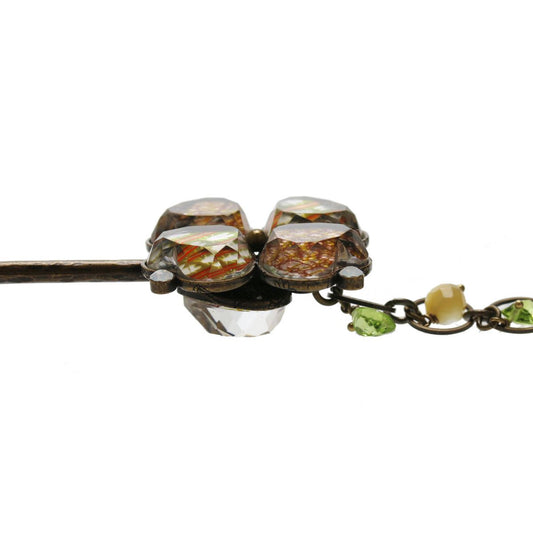 Hairpin Four-Leaf Clover Peridot TAMARUSAN