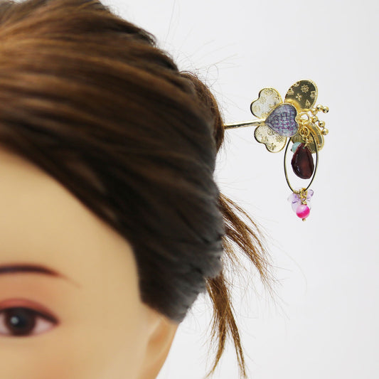 Hairpin Butterfly Blue Cloisonne TAMARUSAN