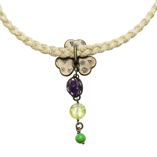 Choker Gold Thread Violet Pink TAMARUSAN