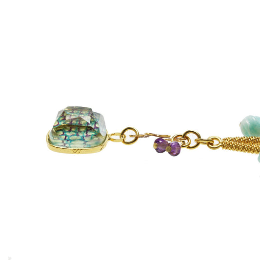 Necklace Blue Butterfly Gold TAMARUSAN