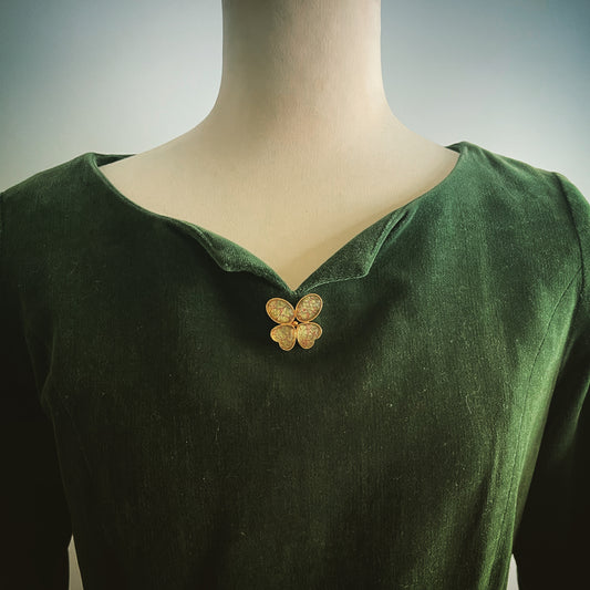 Pin Brooch Butterfly Water Blue TAMARUSAN