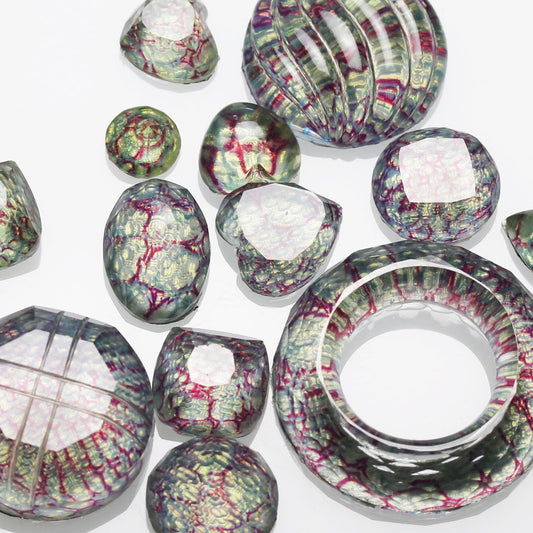 Gorgeous Tie Clip 24k Gold Blue Flower TAMARUSAN