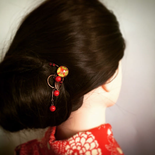 Hair Comb Red Coral Watermelon TAMARUSAN