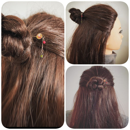 Hairpin Red Watermelon Coral TAMARUSAN