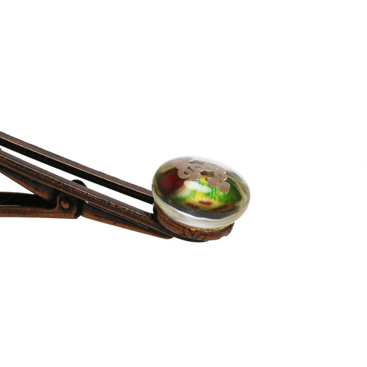 Simple Tie Clip Round Watermelon Red TAMARUSAN