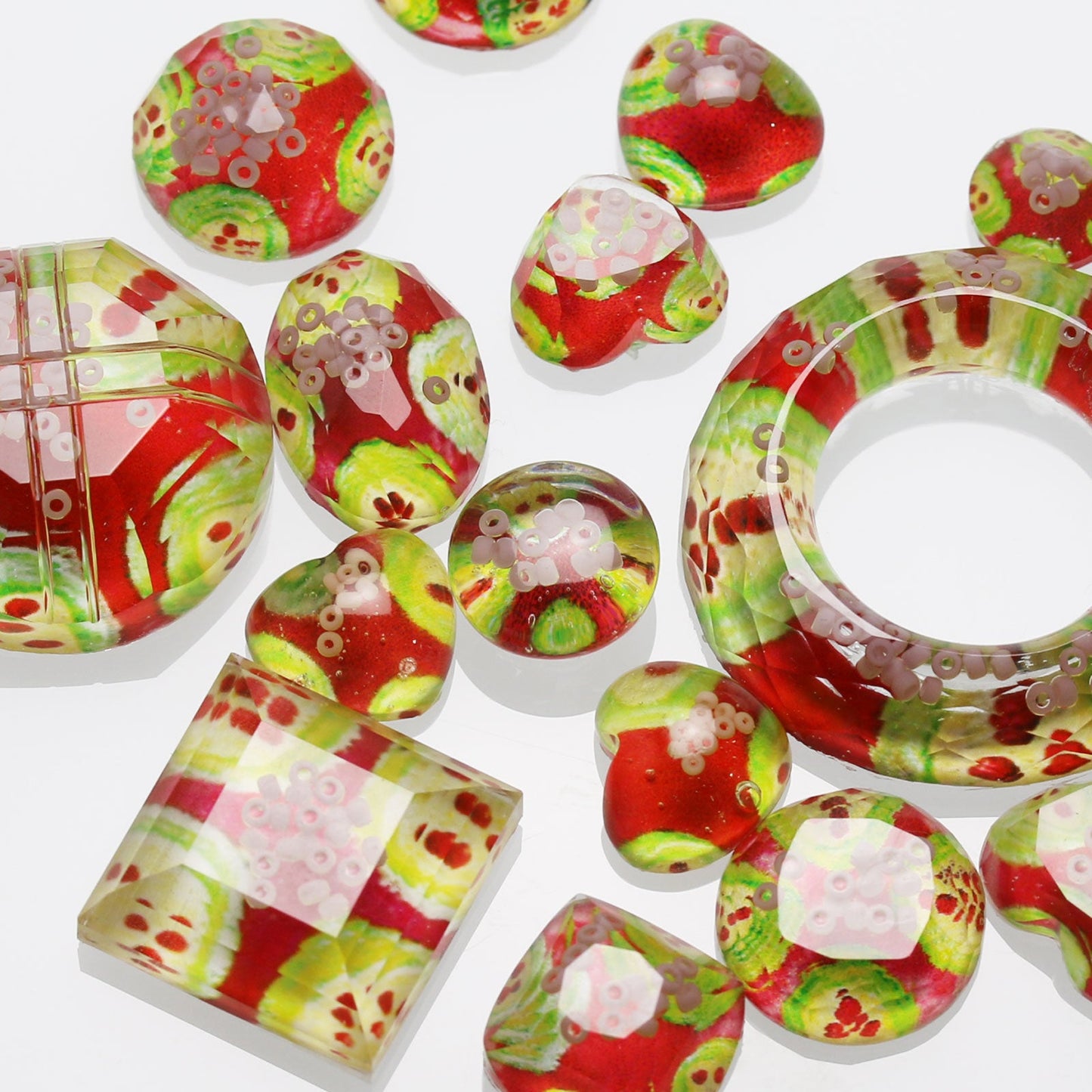 Leather Strap Bolo Tie Red Watermelon TAMARUSAN