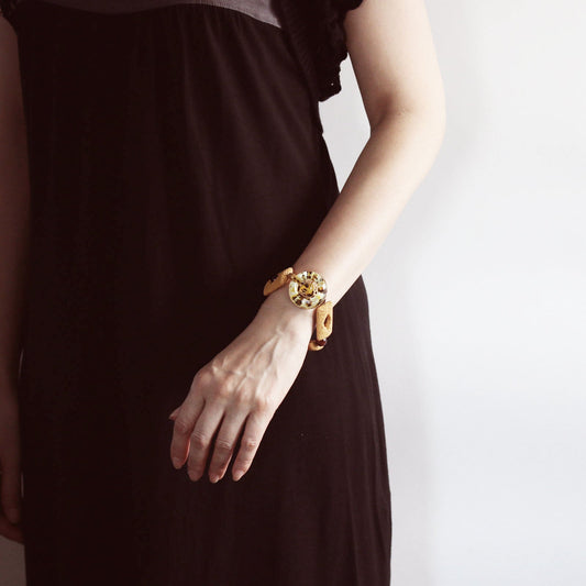 Bracelet Tiger Cat Lava Yellow TAMARUSAN