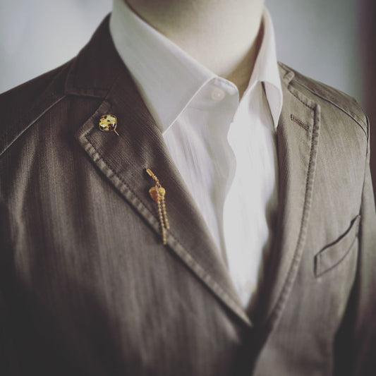 Hatpin Tiger Cat Pattern Yellow TAMARUSAN