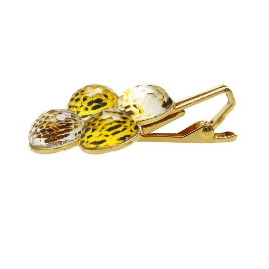 Scarf Clasp Cheetah Tiger Cat Gold Yellow TAMARUSAN