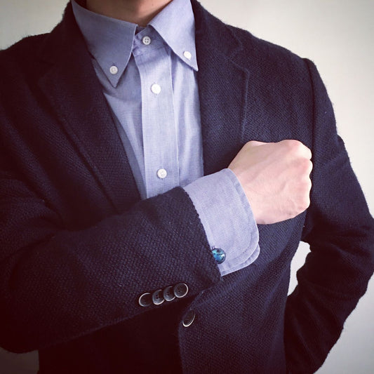 Cuff Links Blue Black Play Cards TAMARUSAN