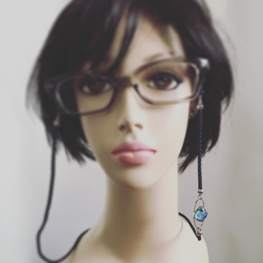 Eyeglasses Chain Blue Braid Silk Play Cards TAMARUSAN