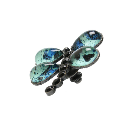 Pin Brooch Dragonfly Card Blue TAMARUSAN